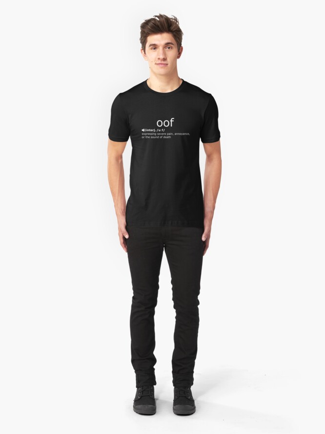 Roblox Death Sound Slim Fit T Shirt By Hangloosedraft Redbubble - queen's guard shirt roblox