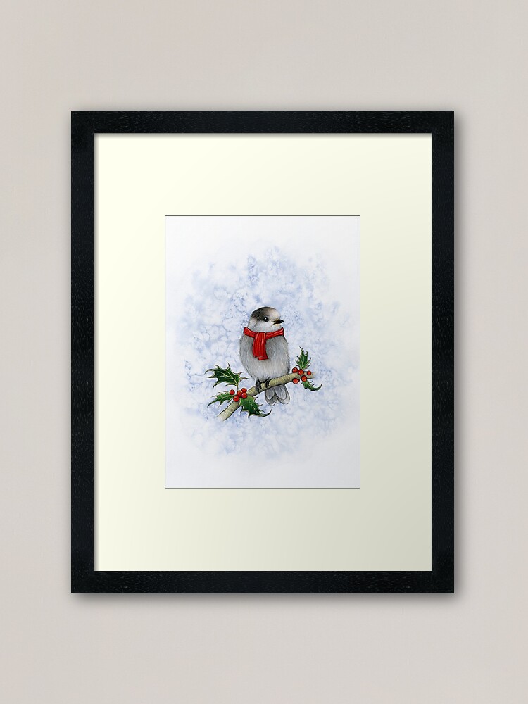 Alternate view of Happy Holly Jays! Framed Art Print