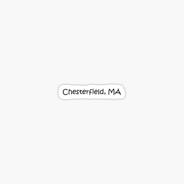 "Chesterfield, MA" Sticker by lukaskugler Redbubble