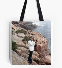 Getting the Shot ~ Acadia, Maine Tote Bag