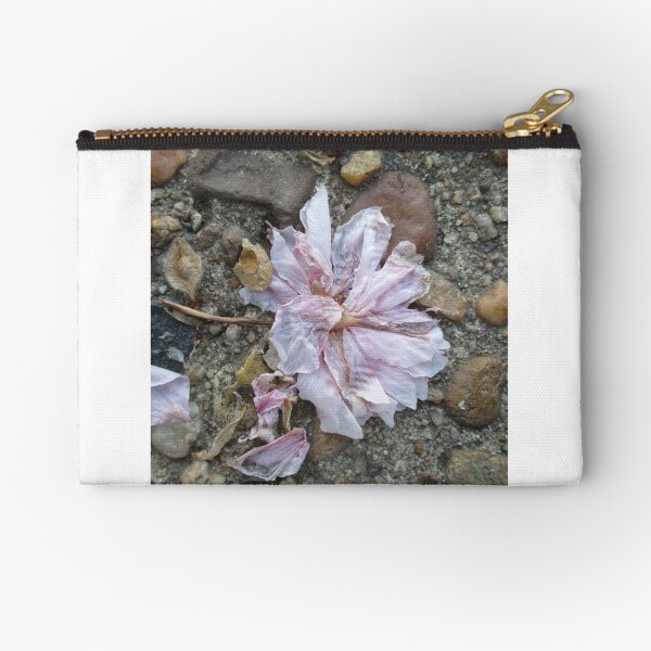 Fallen Pink Blossom Zipper Pouch