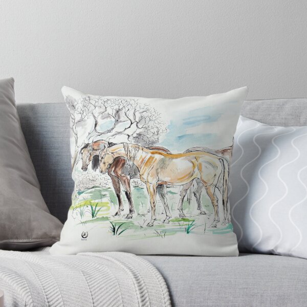 Item preview, "Landscape with horses" designed and sold by Yanina Antsulevich.