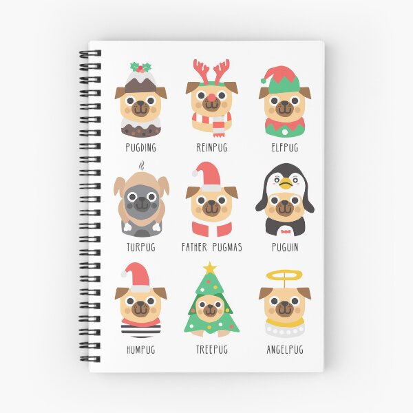 Item preview, Christmas pug designed and sold by jeandesign1969.
