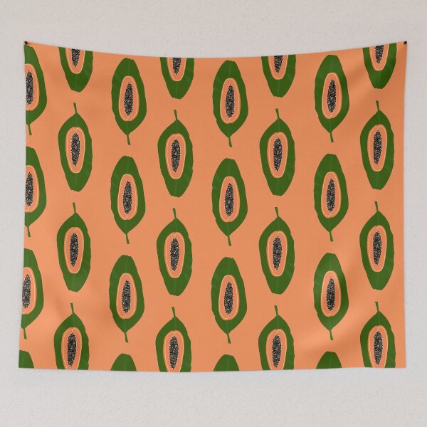 Item preview, Papaya, tropical fruit orange designed and sold by Mandala108.