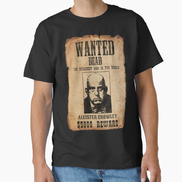Artikel-Vorschau von Aleister Crowley: Vintage Steckbriefdesign, designt und verkauft von Occult Designs.