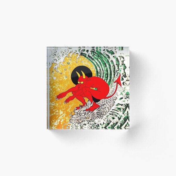 Surf Or Die Acrylic Block