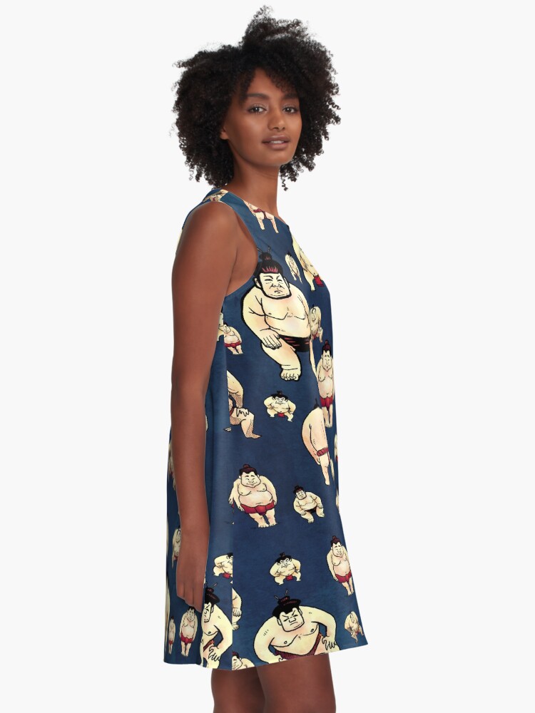 Thumbnail 2 of 4, A-Line Dress, Sumo Time designed and sold by strangethingsA.