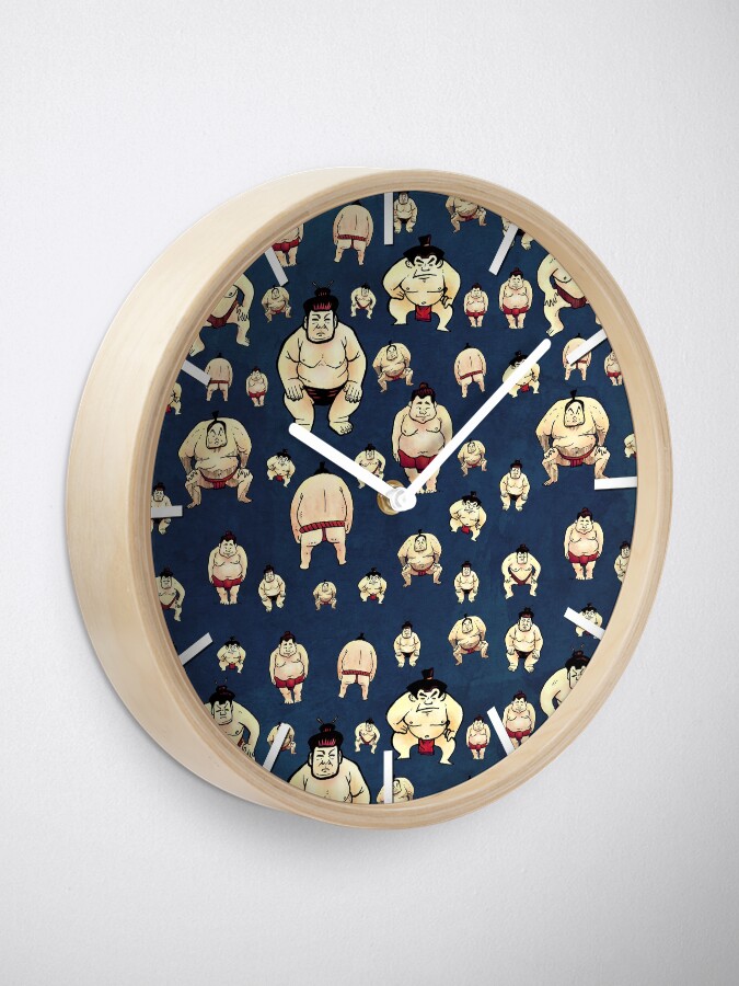 Thumbnail 2 of 4, Clock, Sumo Time designed and sold by strangethingsA.