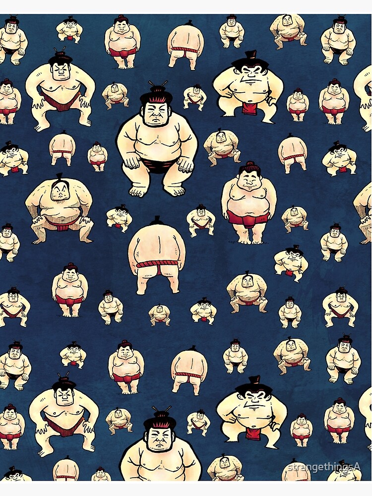Thumbnail 2 of 2, Art Board Print, Sumo Time designed and sold by strangethingsA.