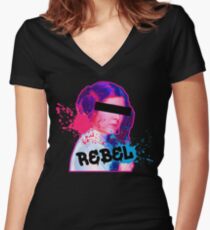 Star Wars - Leia Rebel Women's Fitted V-Neck T-Shirt