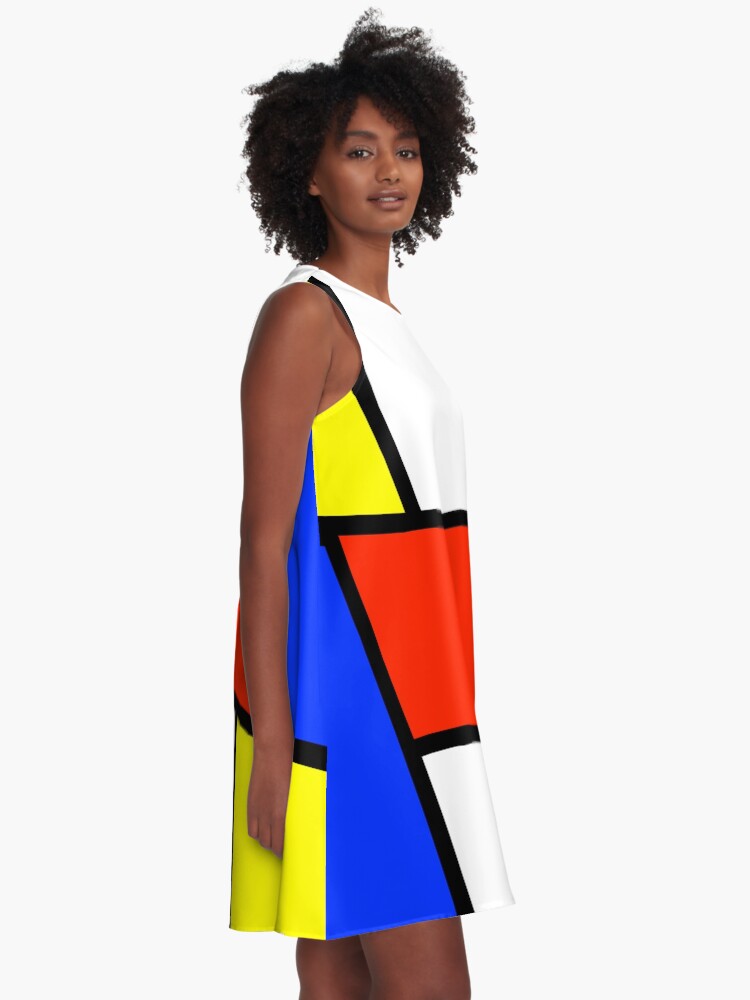 Alternate view of Mondrian Art Style A-Line Dress