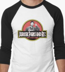 Jurassic Parks and Rec Men's Baseball ¾ T-Shirt