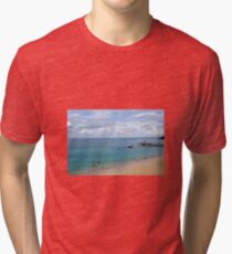 Caribbean Beach Scene Tri-blend T-Shirt
