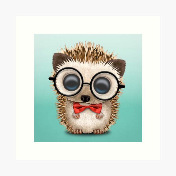 Artikel-Vorschau von Niedlicher nerdiger Igel mit Brille und Fliege, designt und verkauft von JeffBartels.