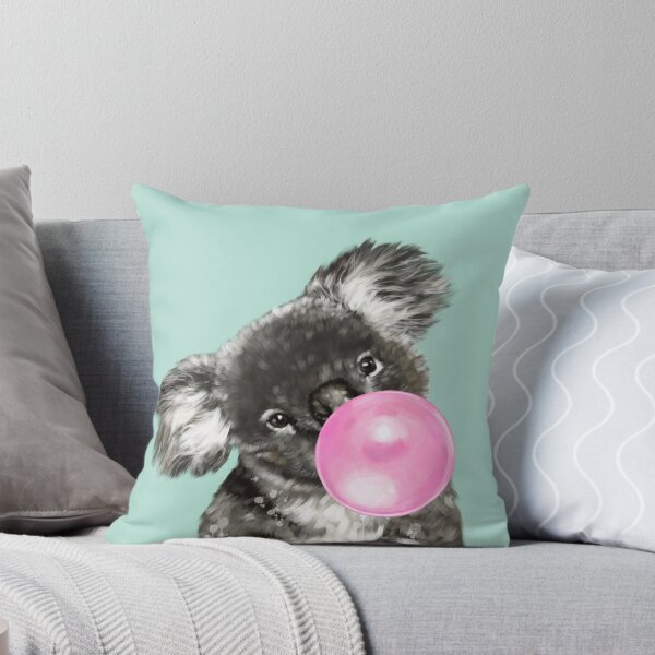 Item preview, Playful Koala Bear with Bubble Gum in Green designed and sold by bignosework.