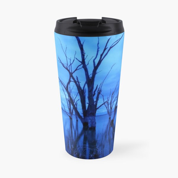 Lake Reflections on a Blue Day Travel Mug