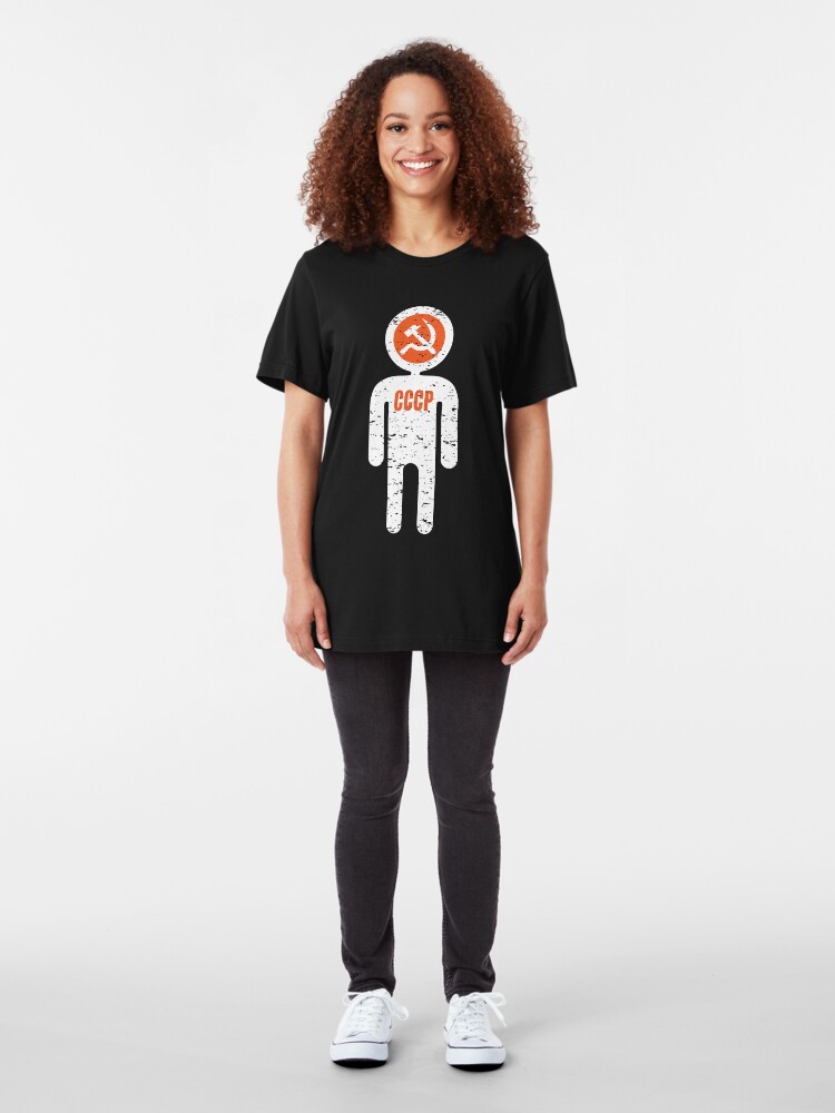 Alternate view of soviet astronaut Slim Fit T-Shirt