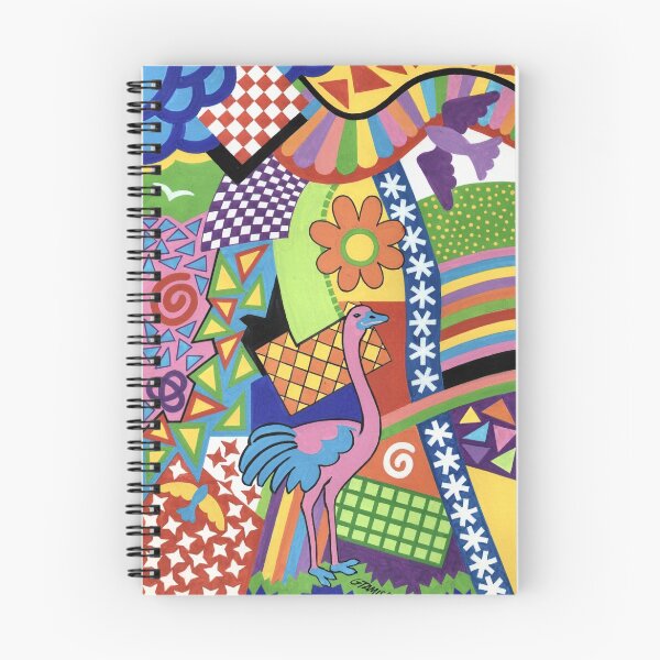 Item preview, COLORS AND CHAPES WITH BIRDS - BRUSH AND GOUACHE designed and sold by RainbowArt.
