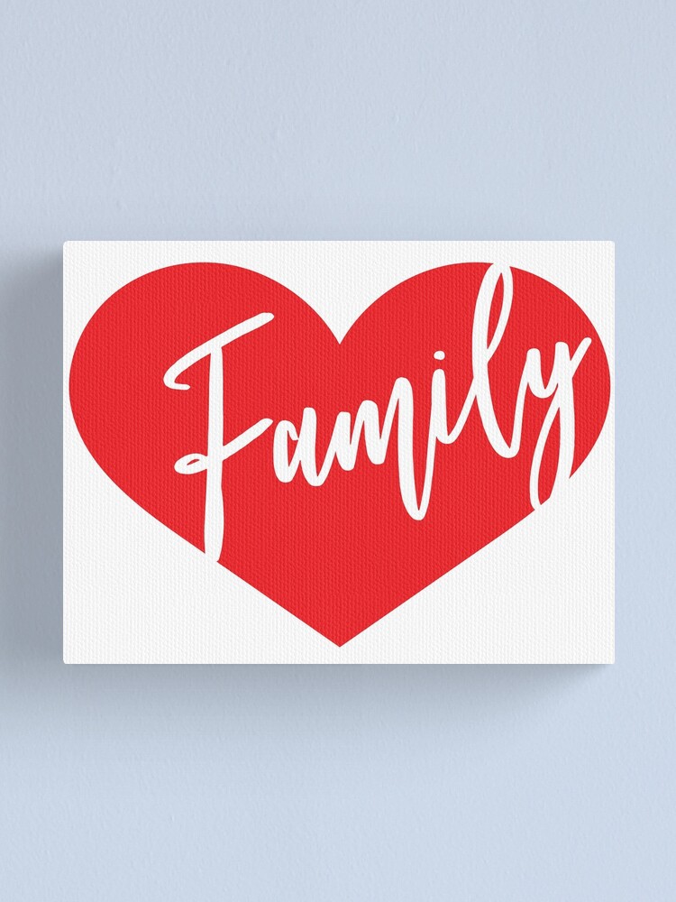 Love Makes a Family Canvas (Heart Design)