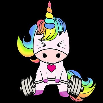 Artwork thumbnail, Unicorn Weightlifting by designeclipse