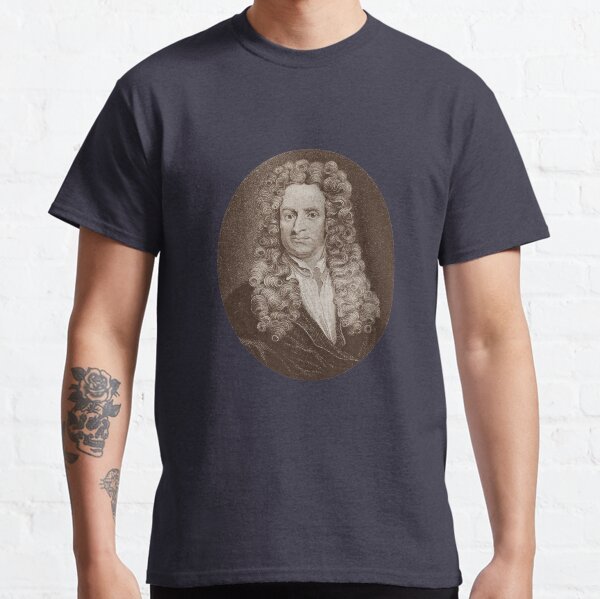 Sir Isaac Newton Engraved Portrait Classic T-Shirt