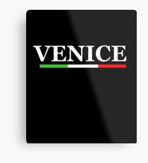 Venice Italy Shirt Italia Italian Flag Tourist Travel Souvenir Gift Idea Metal Print