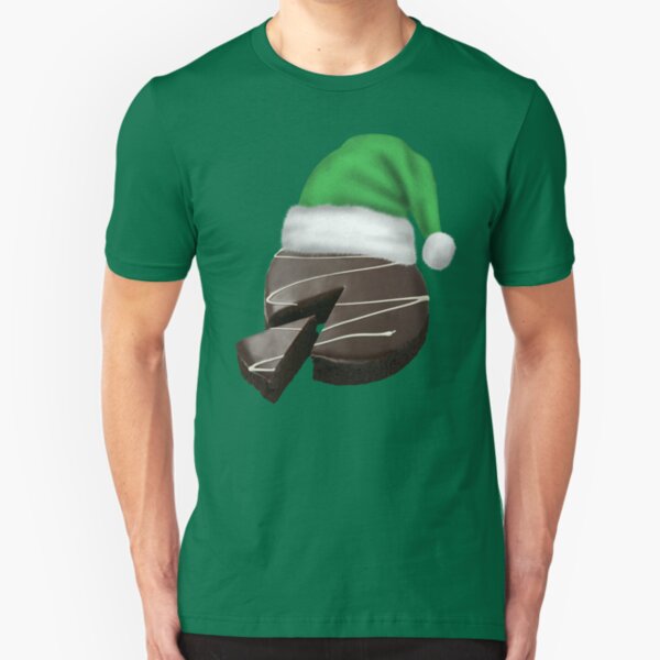 Christmas Mudcake Green Slim Fit T-Shirt