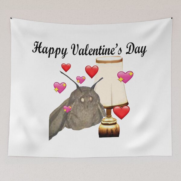 Item preview,  Valentine’s Day Moth and Lamp  designed and sold by CatGirl101.