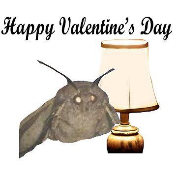 "Valentine's Day - Moth and Lamp - Will You Be My Lamp?" Sticker by CatGirl101 | Redbubble