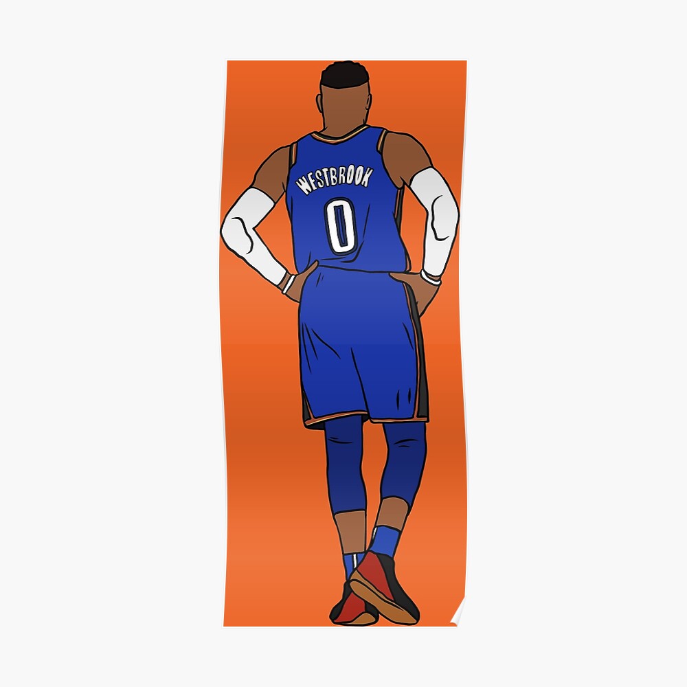 "Russell Westbrook Back-To" Poster by RatTrapTees | Redbubble