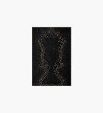 Chess queen black golden ornament Gold Art Board