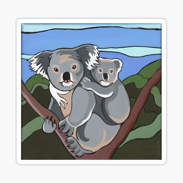 Koala with baby Sticker