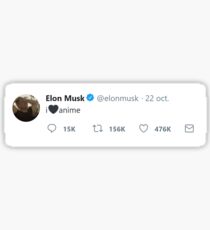 J'aime l'anime - Elon Musk Sticker