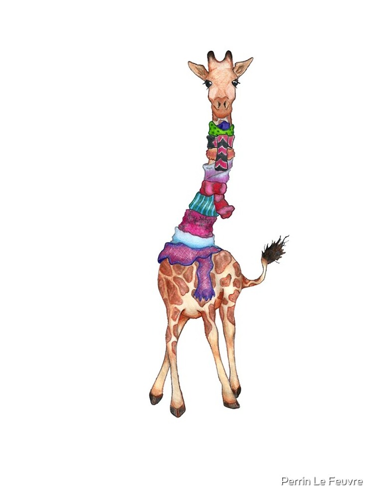 Cold Outside - Cute Giraffe Illustration by PerrinLeFeuvre
