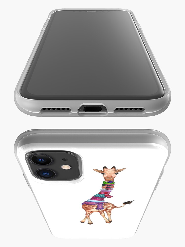 Alternate view of Cold Outside - Cute Giraffe Illustration iPhone Case & Cover