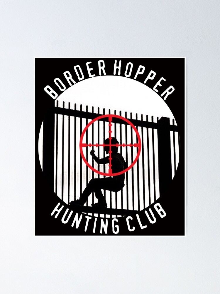 border-hopper-hunting-club-black-poster-by-todeshandler-redbubble