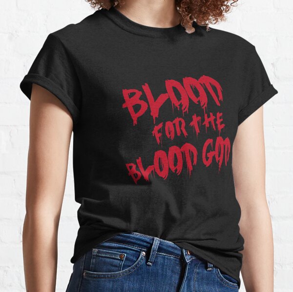Khorne Chaos God Graffetti - Blut für den Blutgott -Plain Classic T-Shirt