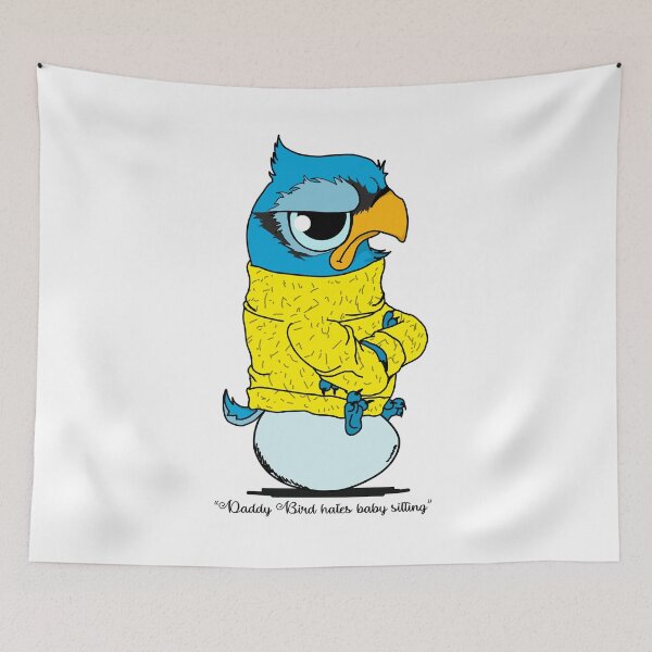 Item preview, blue Angry Daddy Bird designed and sold by elnino8.