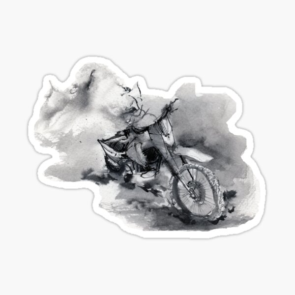 Dirty dirtbike Sticker