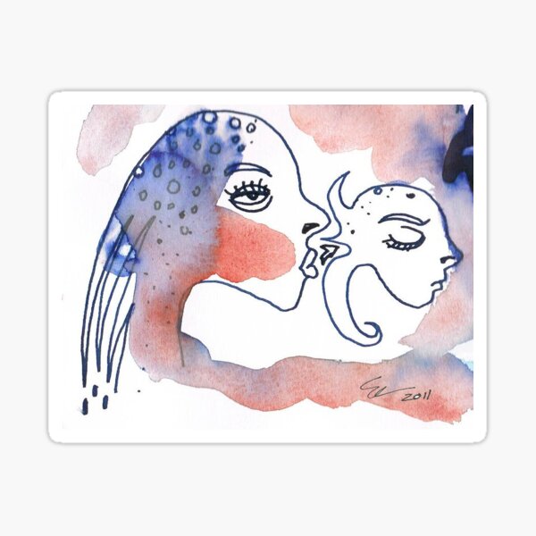 The Need Coffee Kiss Sticker