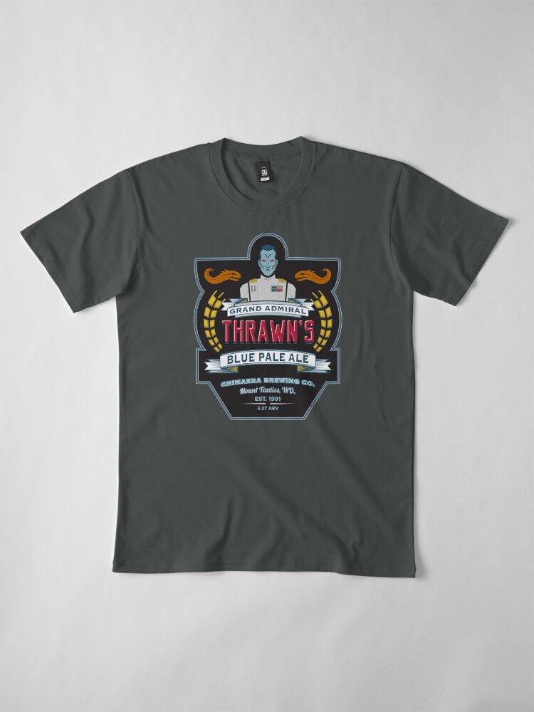 Alternate view of Grand Admiral Thrawn's Blue Pale Ale Premium T-Shirt