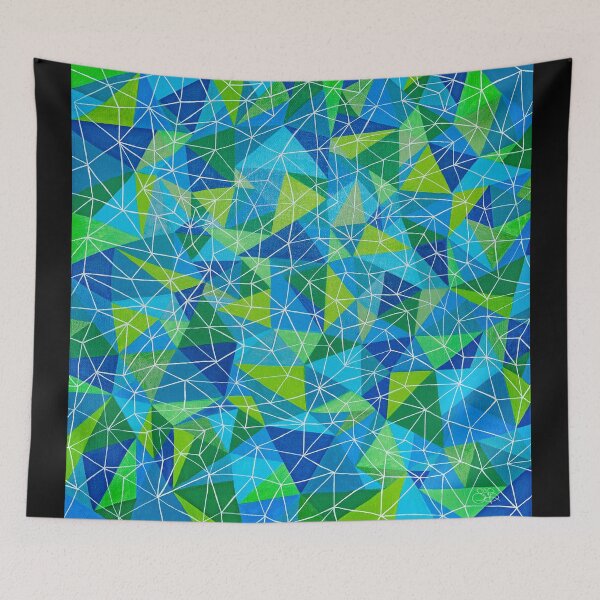 Item preview, geometric connection poly art designed and sold by artetbe.