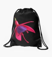 Fuchia Flower Drawstring Bag