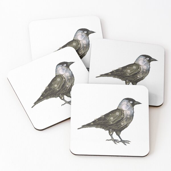 Item preview, Western jackdaw watercolor  designed and sold by Bwiselizzy.