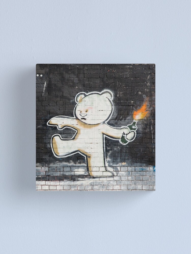 "Banksy Bear" Canvas Print for Sale by Burniston67 Redbubble