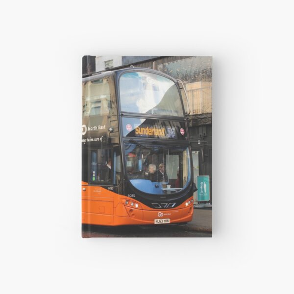 Modern Double Decker Bus - Fab Fifty Six Night Hardcover Journal