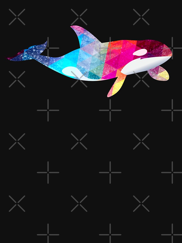 Orca Whale Lover Killer Whale Retro Rainbow Polygonal Style T Shirt For Sale By Pingestre 