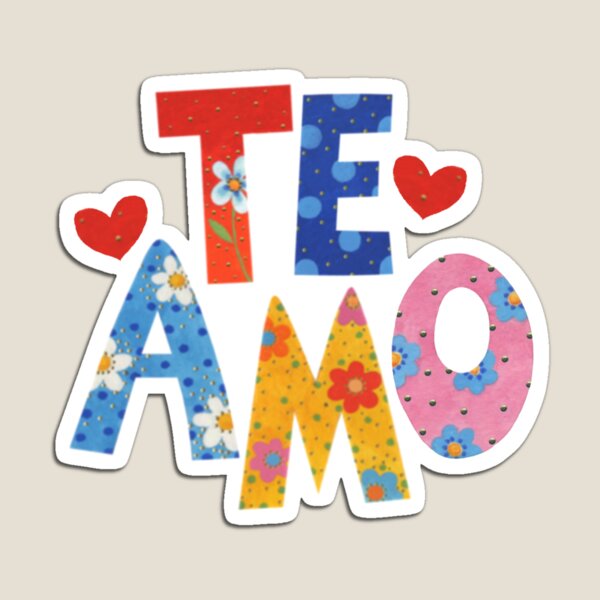 Buntes Te amo Magnet