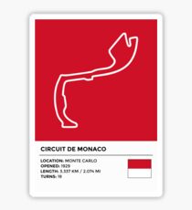 Pegatina Circuito de Mónaco - v2
