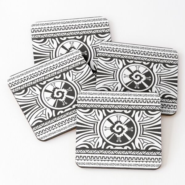 Item preview, Hunab Ku Mayan symbol black and white #2 designed and sold by Nartissima.